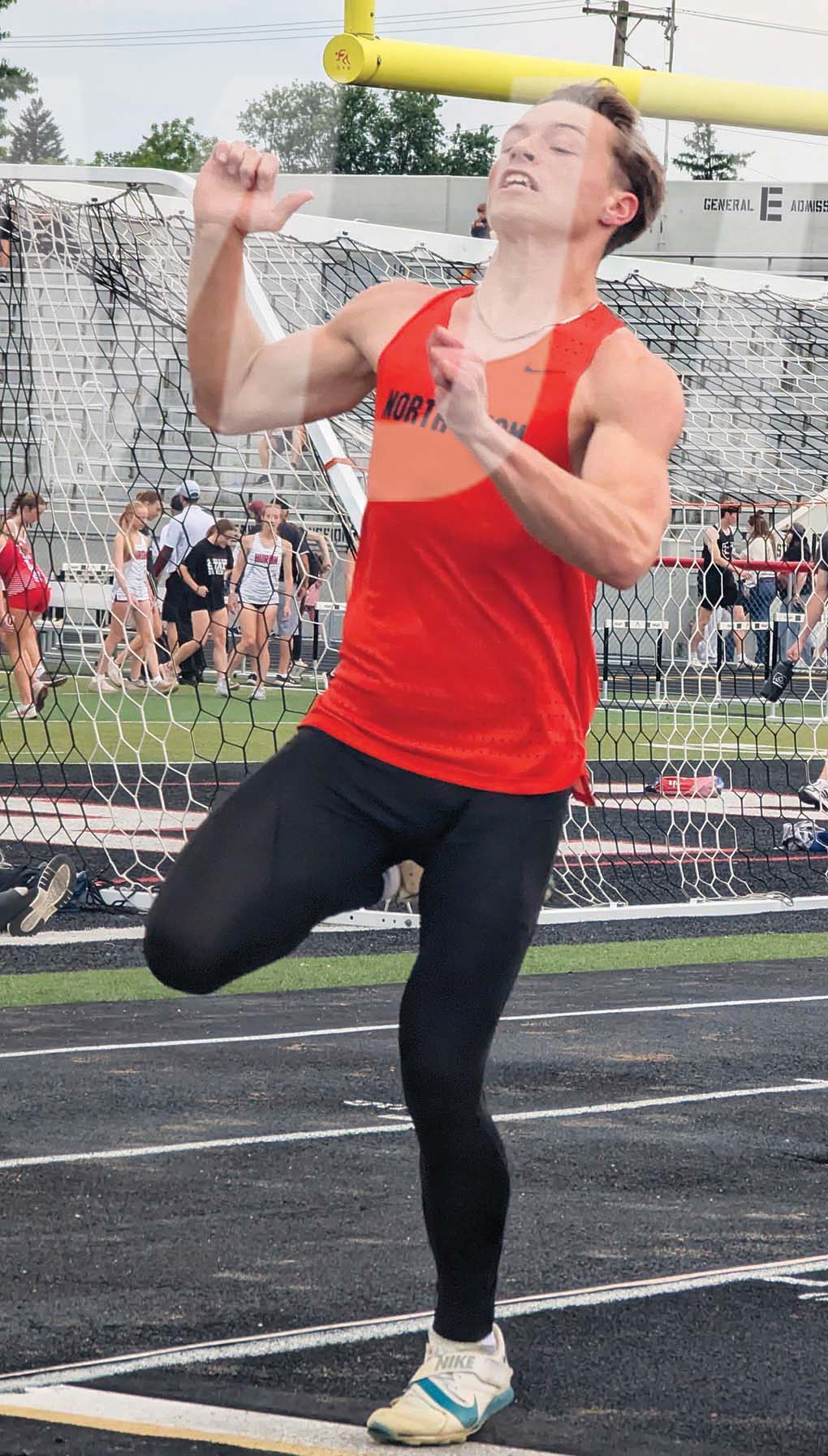 North Union's Griffin Osborne captures regional long jump title